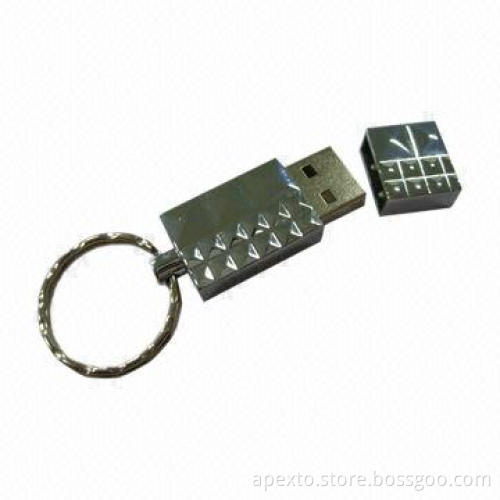 Metal USB Flash Drive with 512MB to 32GB Capacity Range and 8Mbps Reading Speed